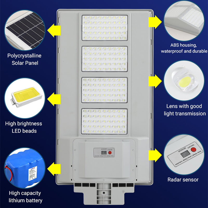 Sensor Gerak Lampu Jalan Panel Surya 100w 200w 300w