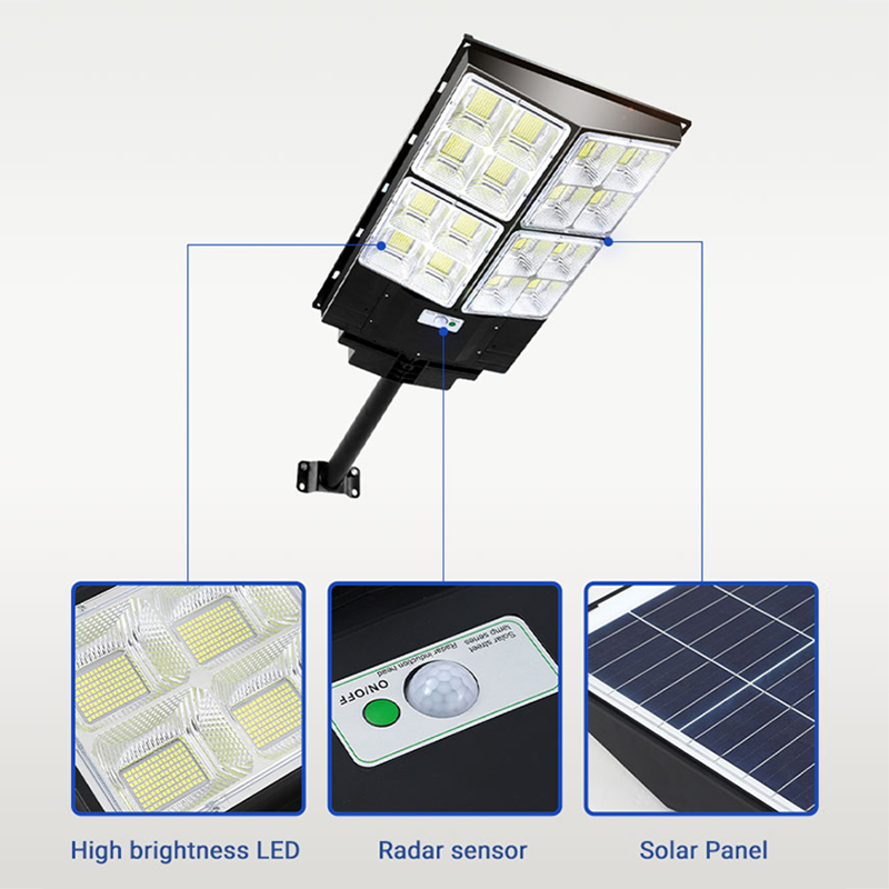 Lampu Jalan Tenaga Surya Led Tahan Air 100W 200W 300W 