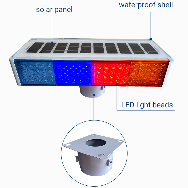 Lampu Strobo Peringatan Lampu Lalu Lintas Tenaga Surya